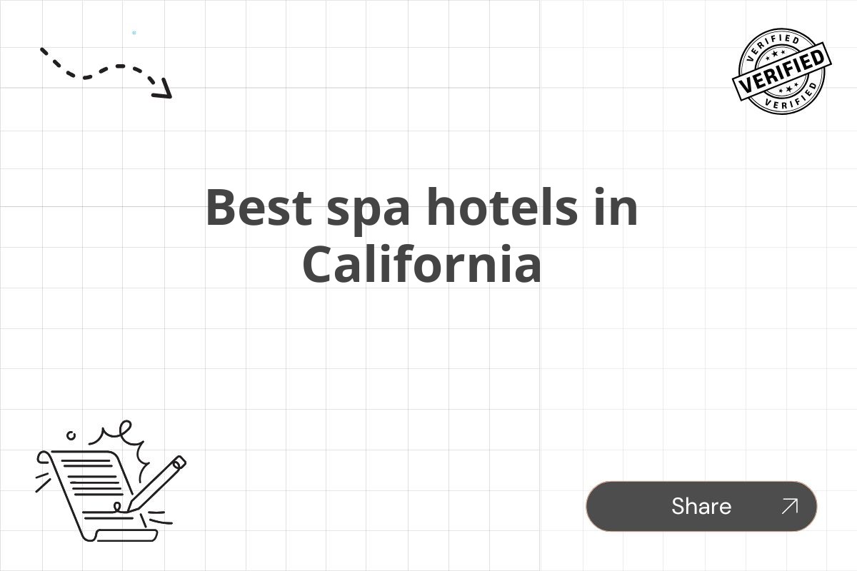 Best spa hotels in California